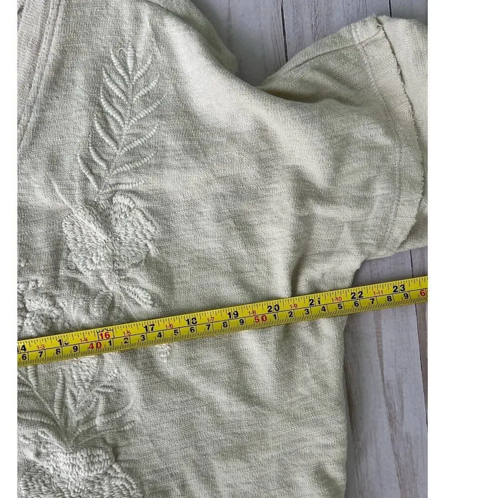 NWT Anthropology by Caite Jonna Top - Size Small Oatmeal Color - Picture 7 of 10
